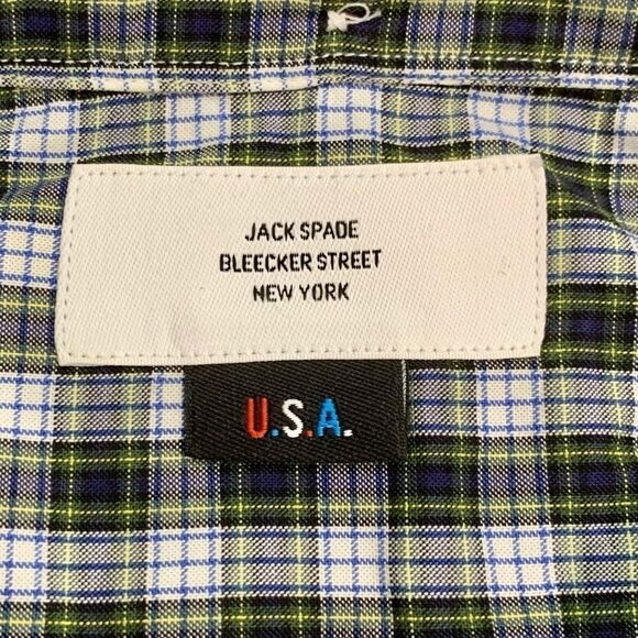 Jack Spade Green Plaid Shirt. Size 16 - Picture 8 of 9